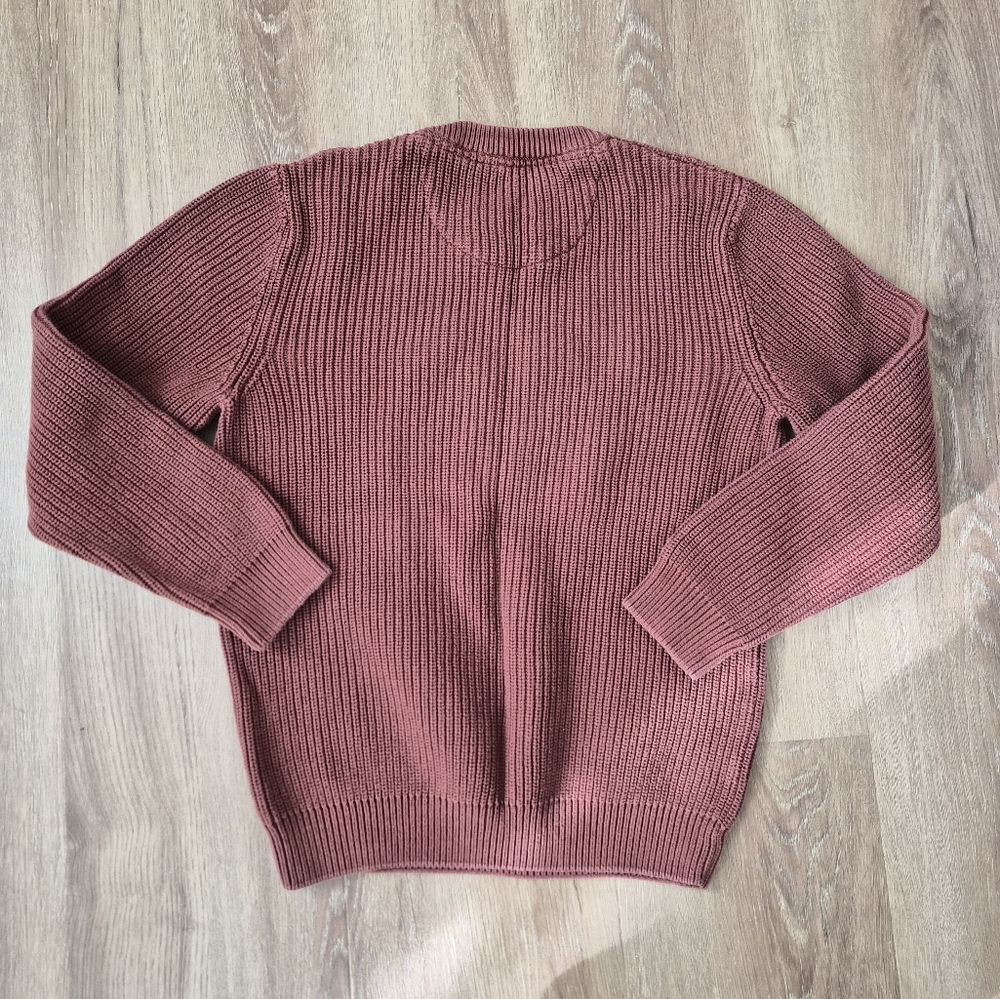 FOLK Rust Ribbed Thick Knit Sweater - Picture 3 of 4